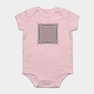 Kufiya Hatta Pattern,Free Palestine,Kufiya Hatta Pattern,Palestinian Traditional Kufiya, Palestine Arabic Hatta Keffiyeh Baby Bodysuit